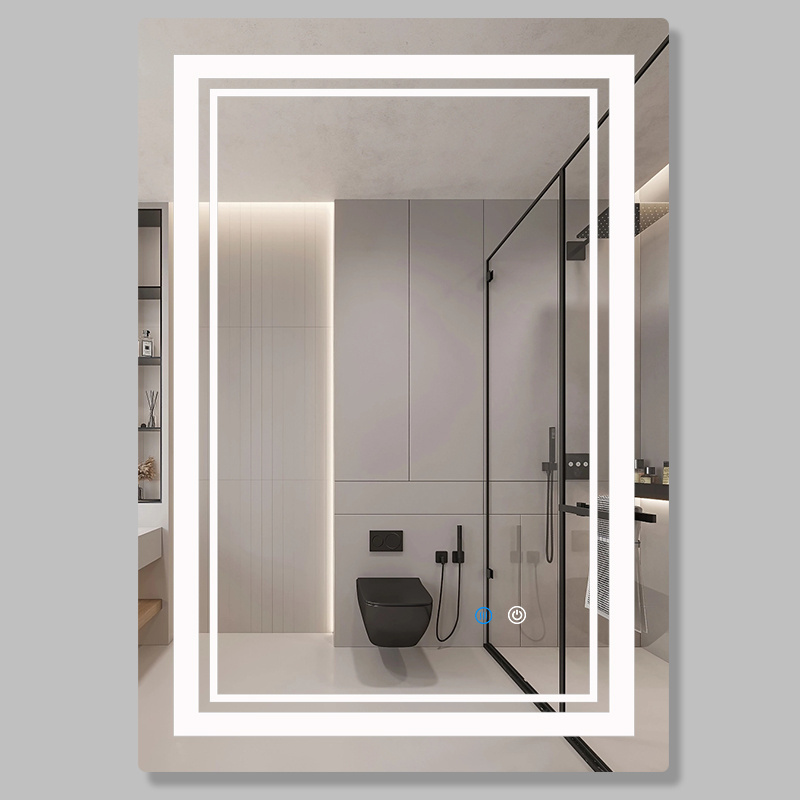 Fullkenlight full ul ce corner bathroom mirror illuminated bathroom vanities with sink and mirrors