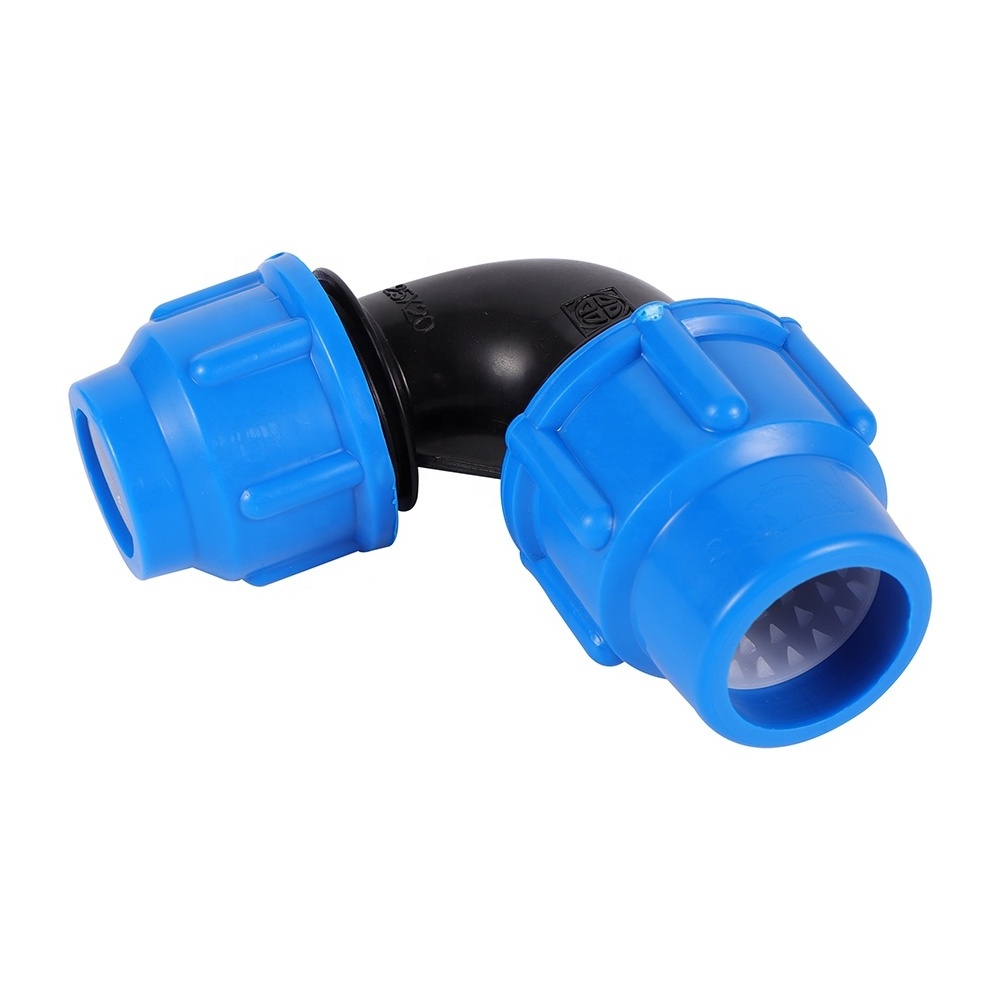 Plastic PE Water Pipe Quick Connector 25-20/32-25mm 90 Degree Elbow Reducing Fast Joint PE PVC Pipe Fitting Irrigation Supplies