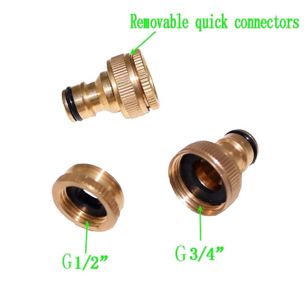 Garden Irrigation 1/2 inch Female Thread Household Faucet Water Tap Brass Quick Water Connector Adapter