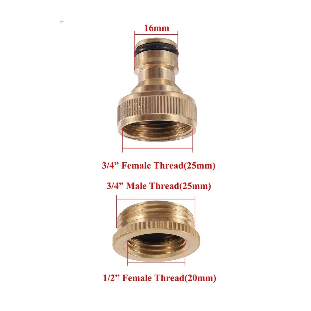 Garden Irrigation 1/2 inch Female Thread Household Faucet Water Tap Brass Quick Water Connector Adapter