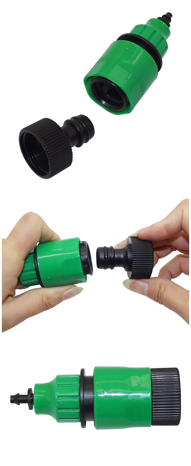 Plastic 3/4 inch Female Thread Garden Water Tap Nipple Joint Water Pipe Irrigation Hose Quick Connector