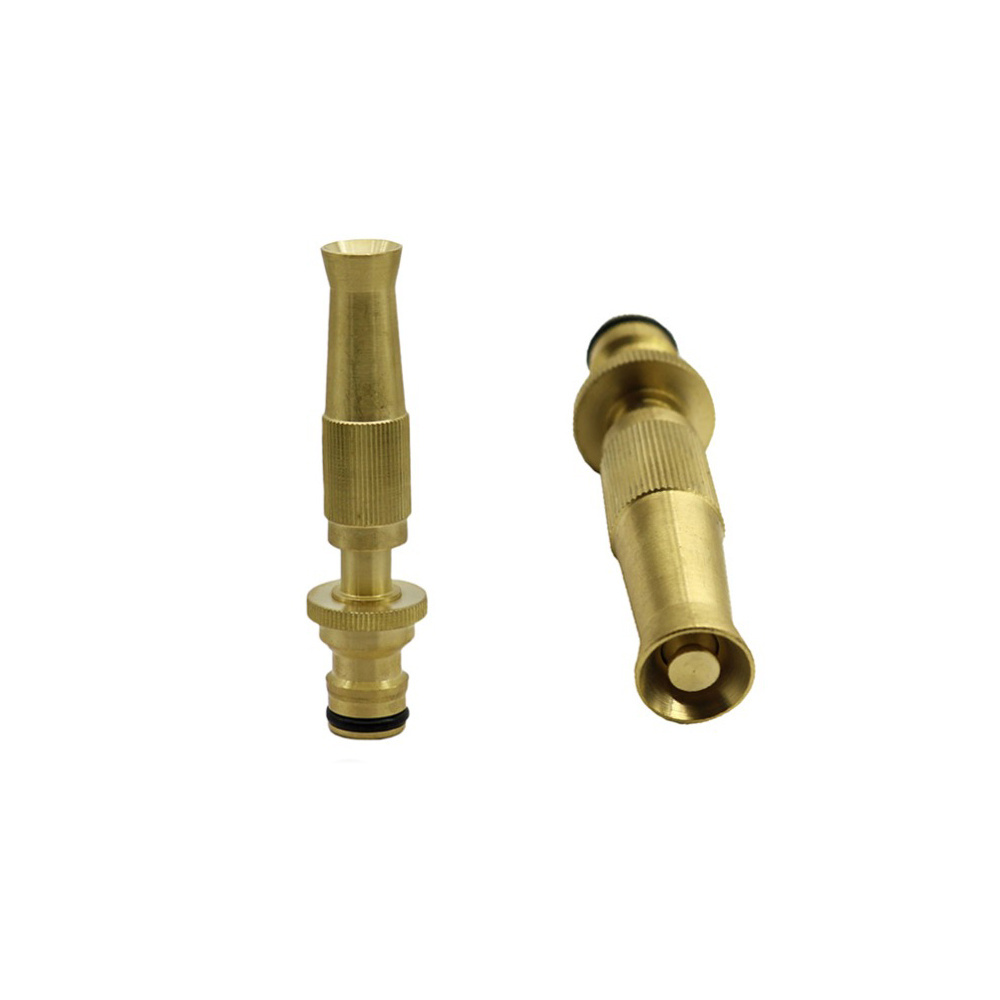 High Pressure Variable Flow Direct Injection Type Brass Water Gun 16 mm Nipple Joint Irrigation Car Washing Nozzle