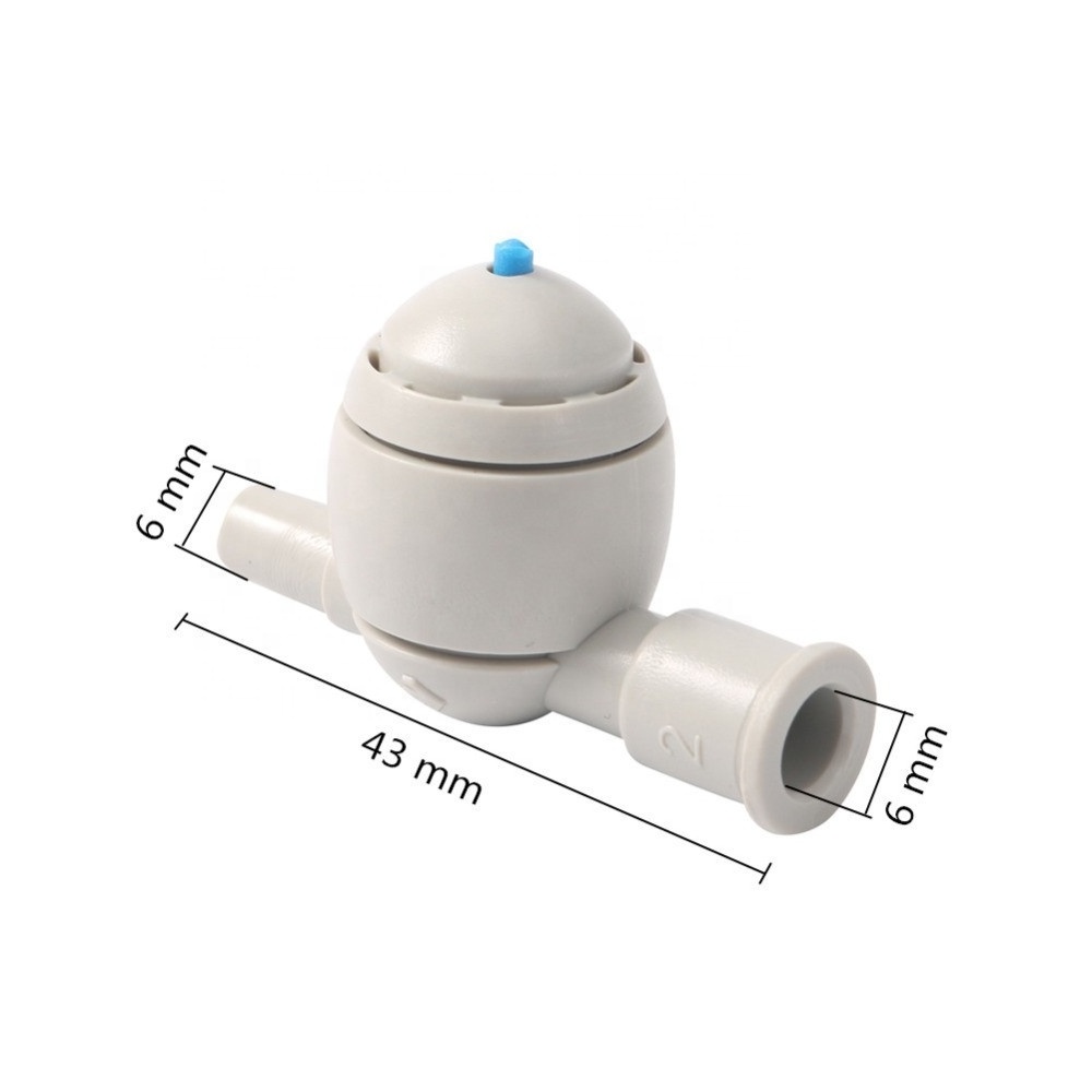 6mm Spherical Anti Drip Device Irrigation Misting Fog Nozzles Sprinkler Connector Anti Drip Valve