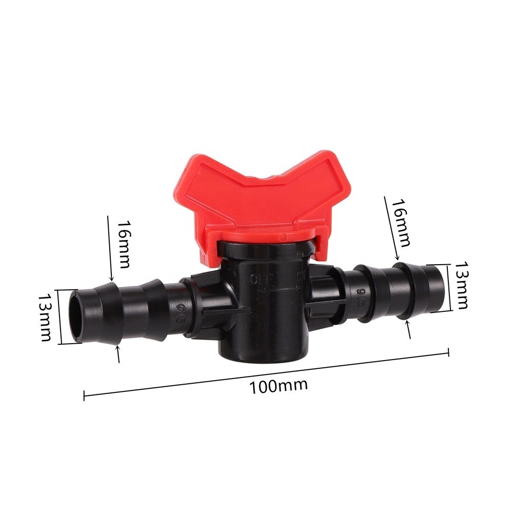 4mm 8mm DN16 DN20 DN25 Agriculture Drip Irrigation Valve Connector Garden Hose Pipe Barbed Switch Mini Valve