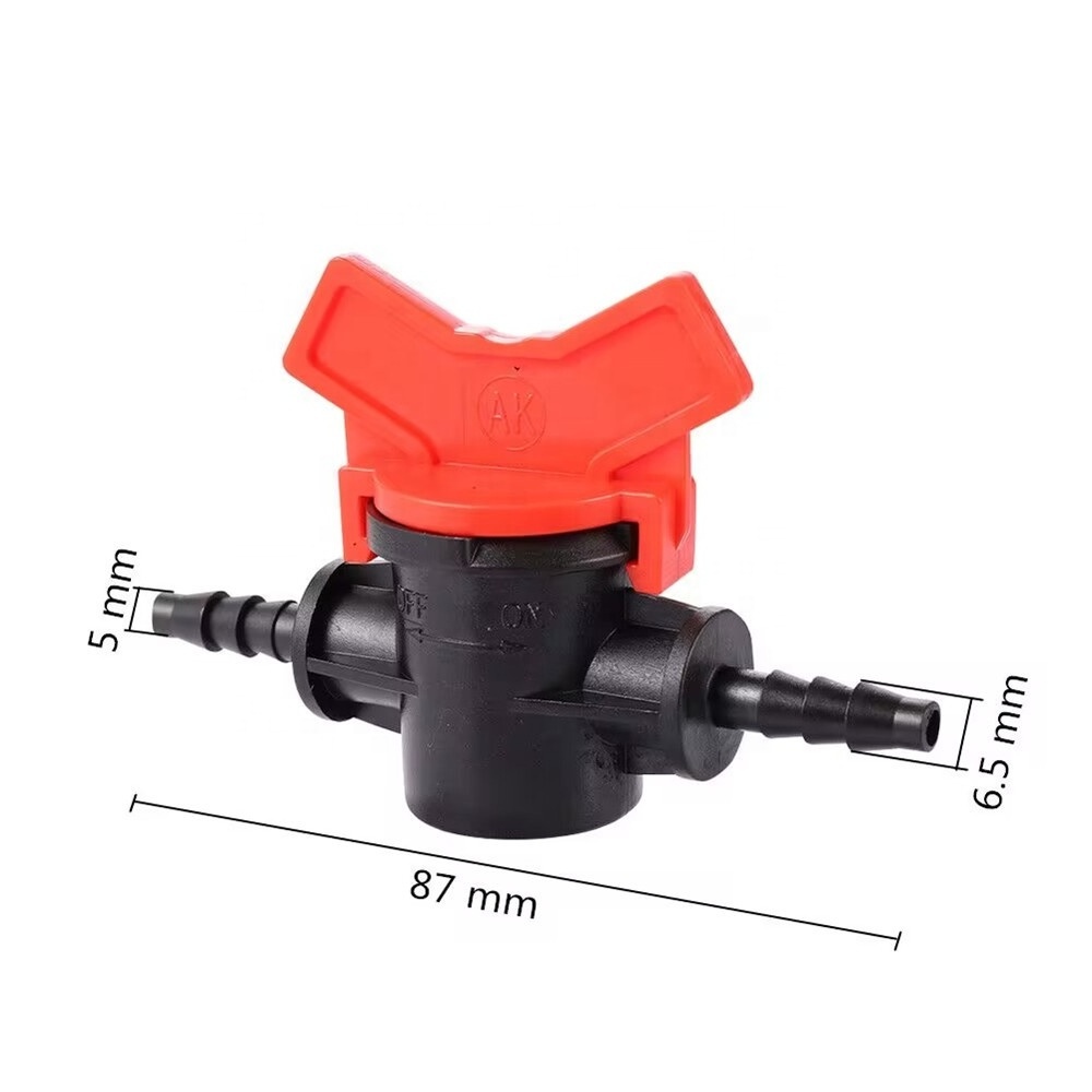 4mm 8mm DN16 DN20 DN25 Agriculture Drip Irrigation Valve Connector Garden Hose Pipe Barbed Switch Mini Valve