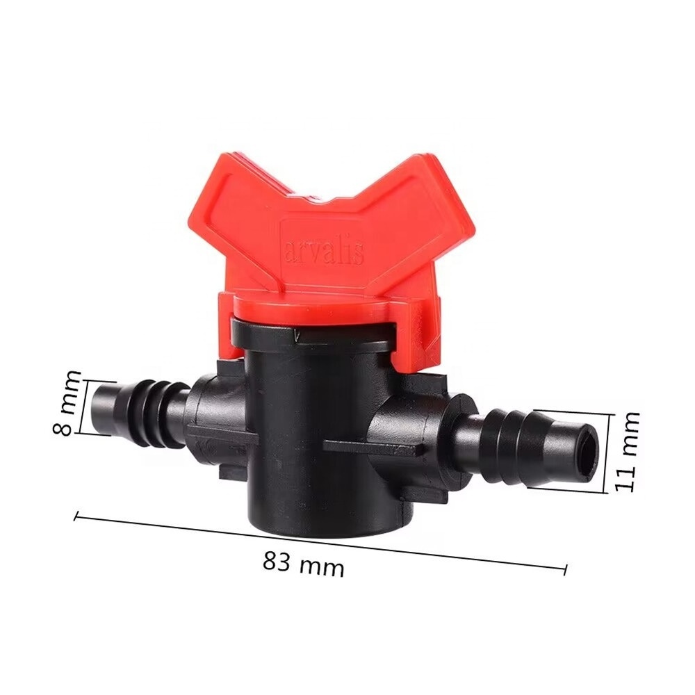 4mm 8mm DN16 DN20 DN25 Agriculture Drip Irrigation Valve Connector Garden Hose Pipe Barbed Switch Mini Valve