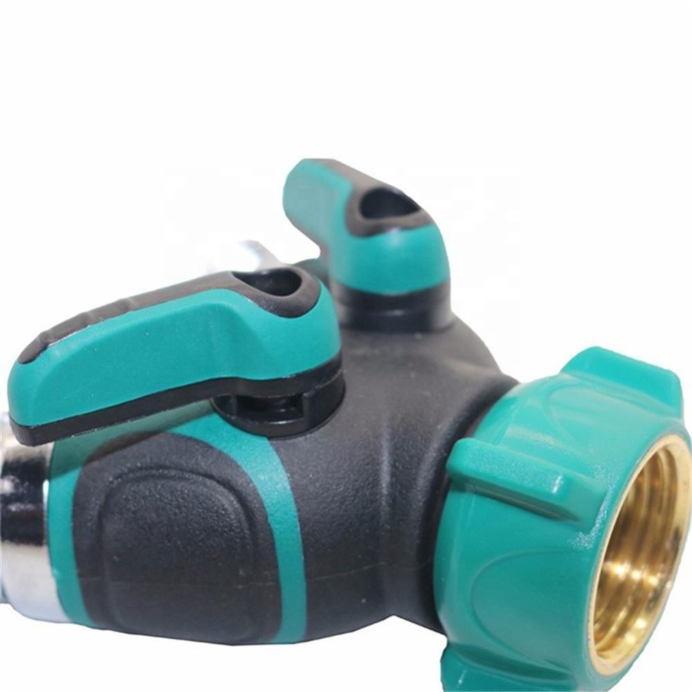 Garden Hose Splitter Hose 2 Ways Water 3/4 inch thread Faucet Y Shape Valve Coupling