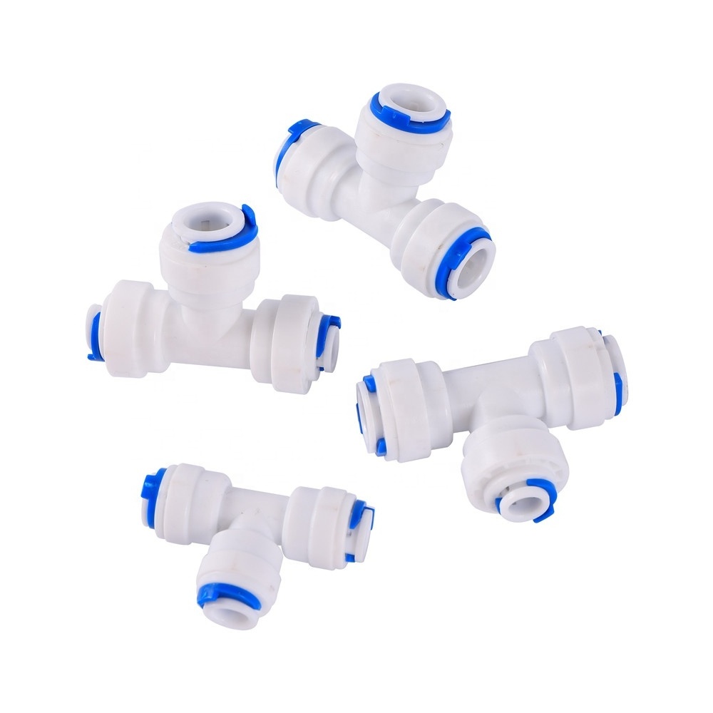 1/4 3/8 Inch Aquarium Pipe Quick Connector Reverse Osmosis Slip Lock Joint Y Shape Coupling Tee Coupling Valve Adapter