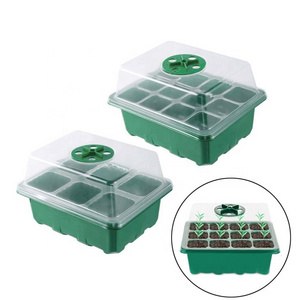 Garden Plant Nursery Pot Grow Box With Lid 6 12 Cell Germination Starter Seedling Tray With Dome