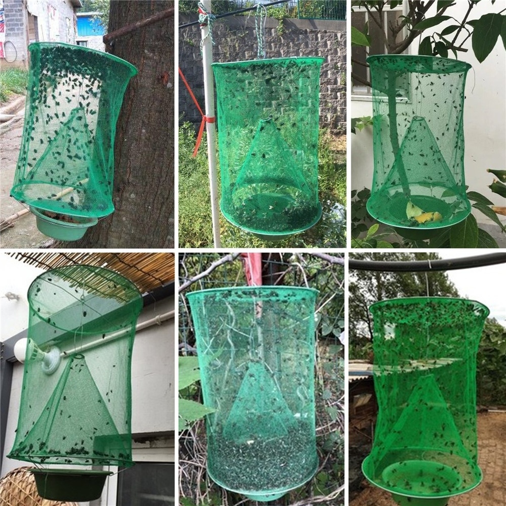 Fly Catcher Killer Pest Control Hanging Bugs Fly Trap Cage Traps Outdoor Hanging Fly Catcher Net