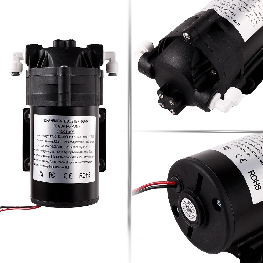 24V 45W Silent Water Pump Ro Water Purifier Booster Pump Self-Priming Diaphragm Pump