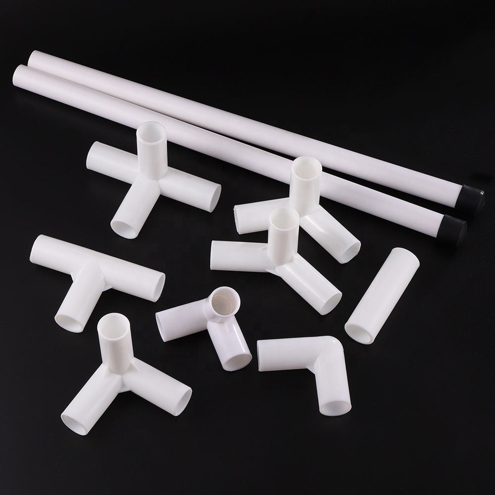 Inside Diameter 19mm PVC Pipe Connector For Furniture 60 90 120 135 Degree DIY Tee Elbow 3 4 Ways Pipe Fitting