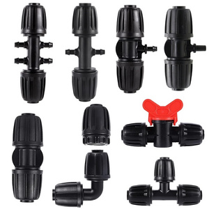 Lock Nut 16mm PE Tube Fittings Hose Connector Drip Micro Irrigation Accessories Hose Splitters