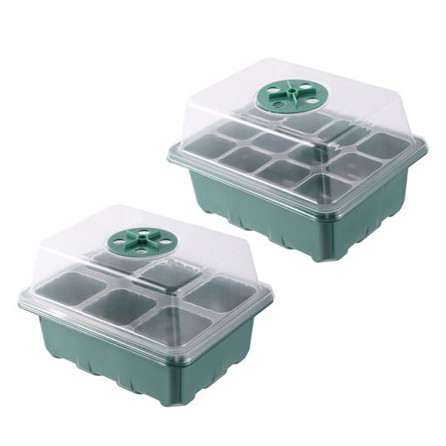 Garden Plant Nursery Pot Grow Box With Lid 6 12 Cell Germination Starter Seedling Tray With Dome