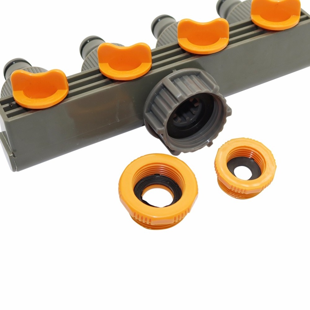 4 Way Plastic Garden Hose Faucet Splitters with Valve