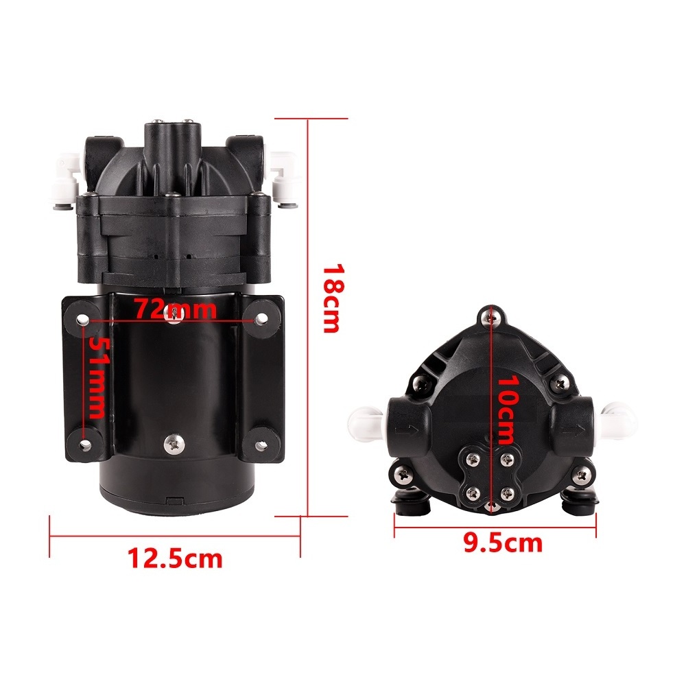 24V 45W Silent Water Pump Ro Water Purifier Booster Pump Self-Priming Diaphragm Pump