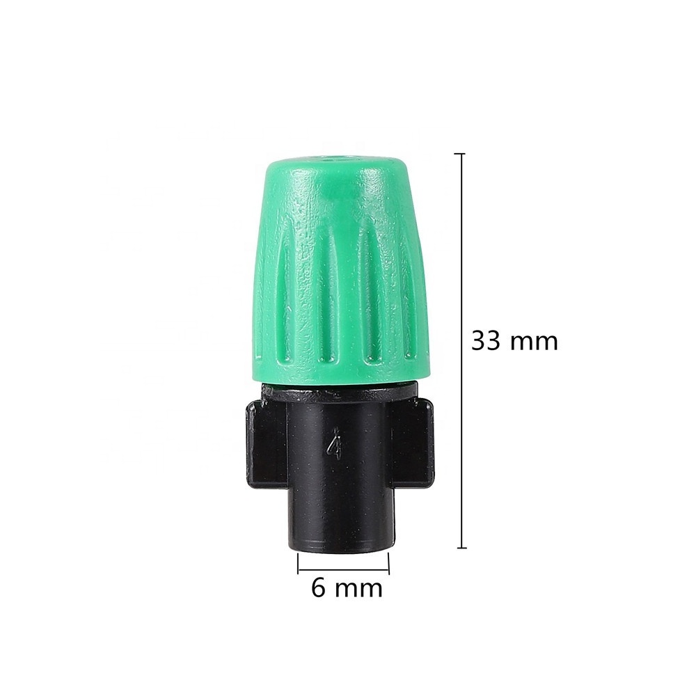 Garden Atomization Fogger Nozzles Kit with Anti Drip Connector Cooling Humidification Plastic Mist Nozzle Sprayer