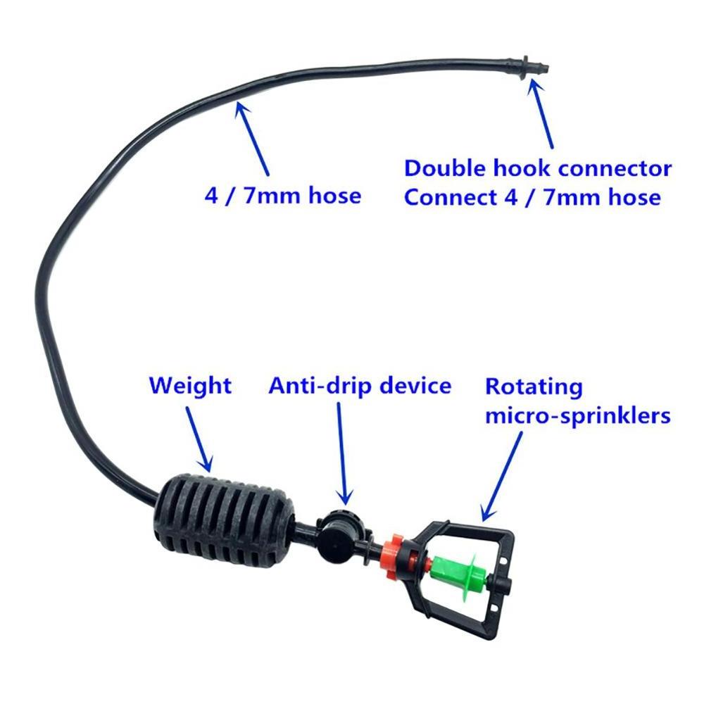 Greenhouse Irrigation Kits 360 Degree Rotating Sprinkler Agriculture