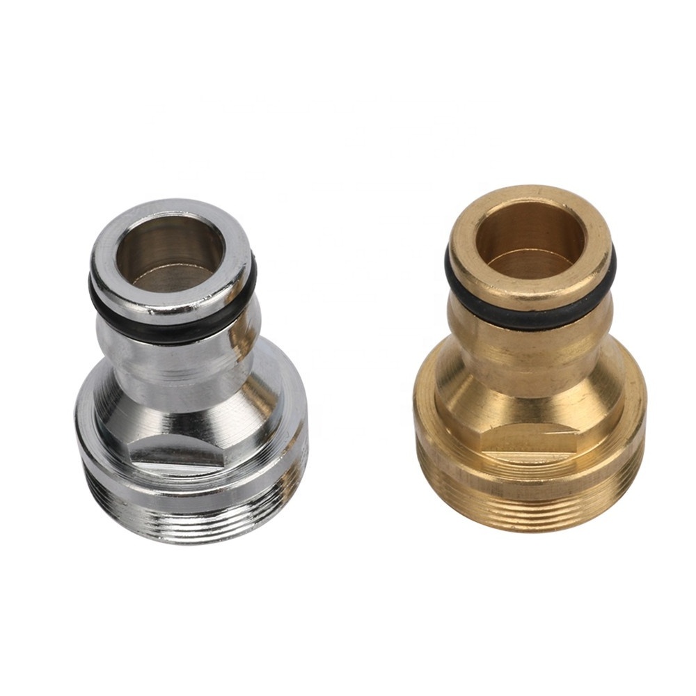 M22 Female M24 Male Thread Stainless Steel Brass Nipple Quick Water Hose Connector Faucet Adapter Coupling Joint