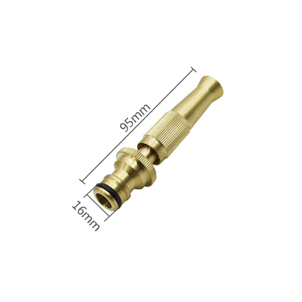 High Pressure Variable Flow Direct Injection Type Brass Water Gun 16 mm Nipple Joint Irrigation Car Washing Nozzle