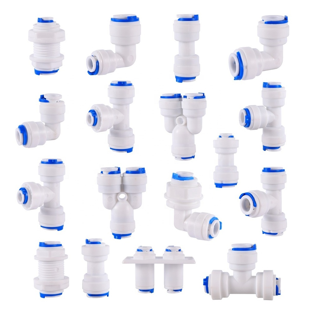 1/4 3/8 Inch Aquarium Pipe Quick Connector Reverse Osmosis Slip Lock Joint Y Shape Coupling Tee Coupling Valve Adapter