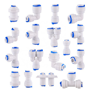 1/4 3/8 Inch Aquarium Pipe Quick Connector Reverse Osmosis Slip Lock Joint Y Shape Coupling Tee Coupling Valve Adapter