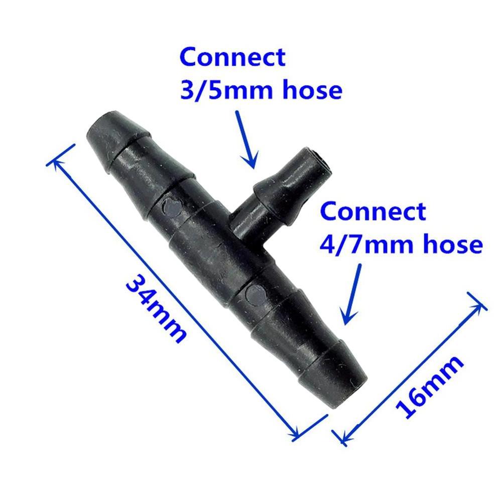 Plastic 1/4'' to 1/8'' Drip Hose 3 Way T Connector