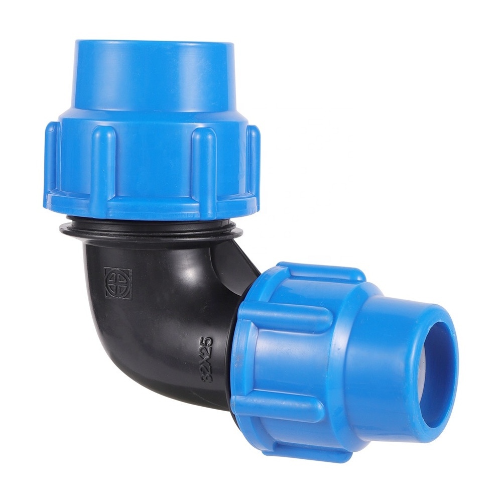 Agriculture Irrigation 32 25 20mm 90 Degree Elbow Hdpe PP Reducing Coupling Compression Fittings For PE Pipe