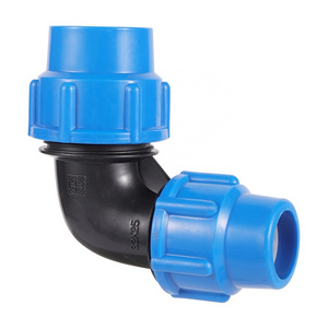 Agriculture Irrigation 32 25 20mm 90 Degree Elbow Hdpe PP Reducing Coupling Compression Fittings For PE Pipe