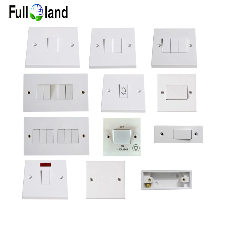 British standard 1 gang 45A DP electrical wall switch with indicator