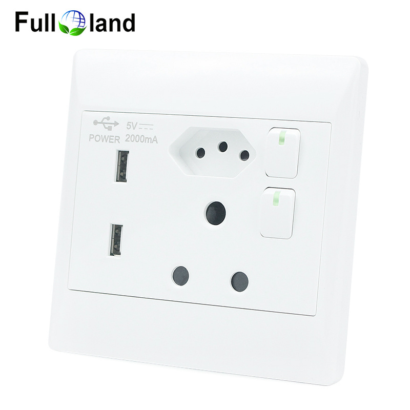 High Quality South africa wall socket outlets electric switch and socket modern