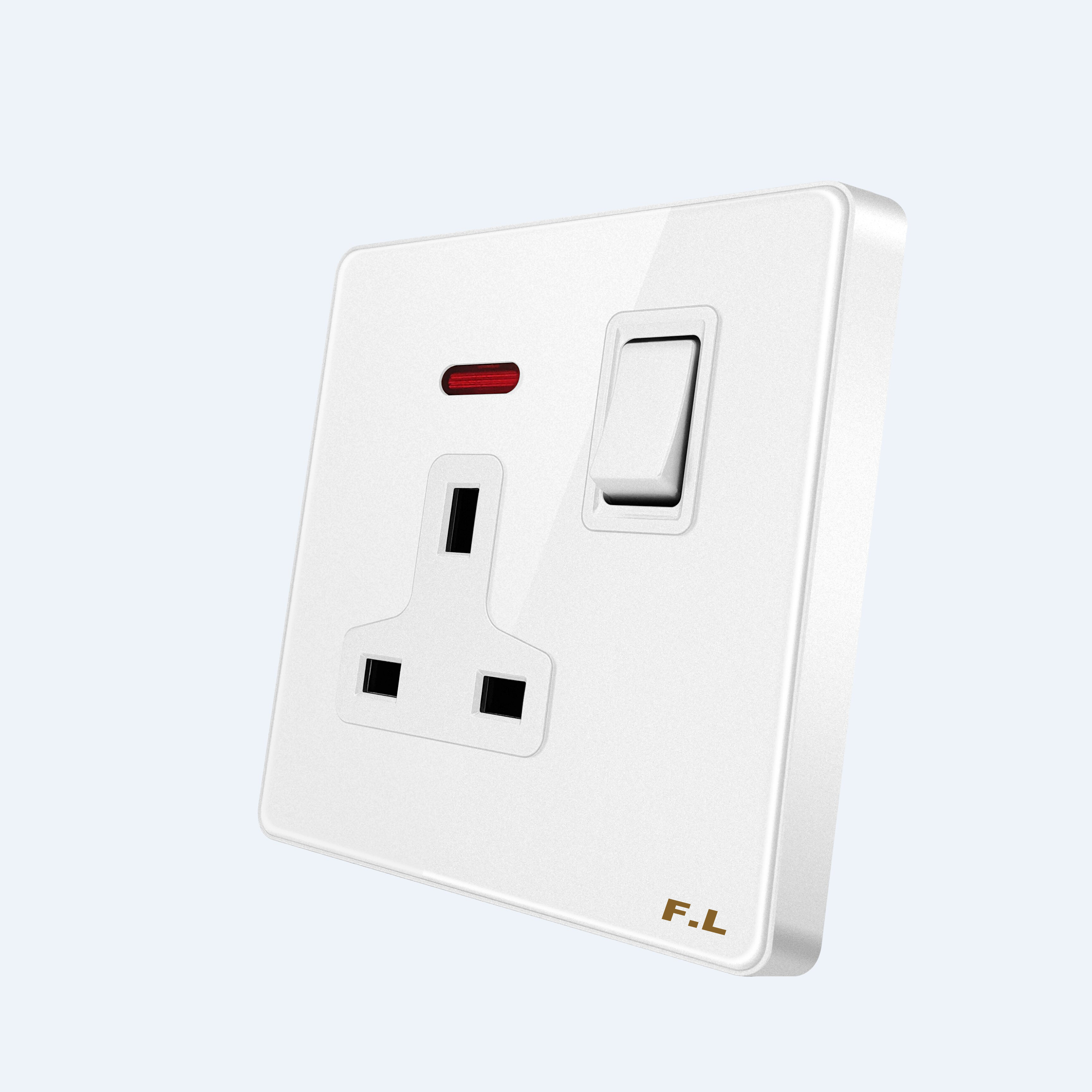 wall switches electrical modern surface mounted 2gang 13A double socket