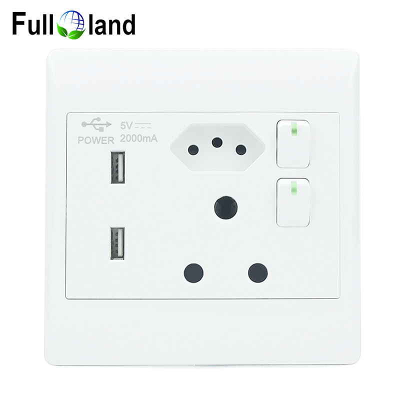 High Quality South africa wall socket outlets electric switch and socket modern