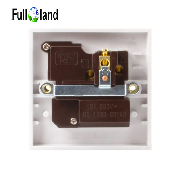 British standard 1 gang 45A DP electrical wall switch with indicator