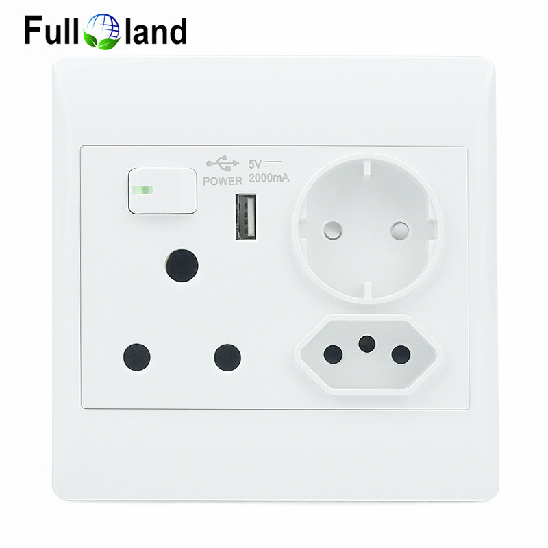 High Quality South africa wall socket outlets electric switch and socket modern