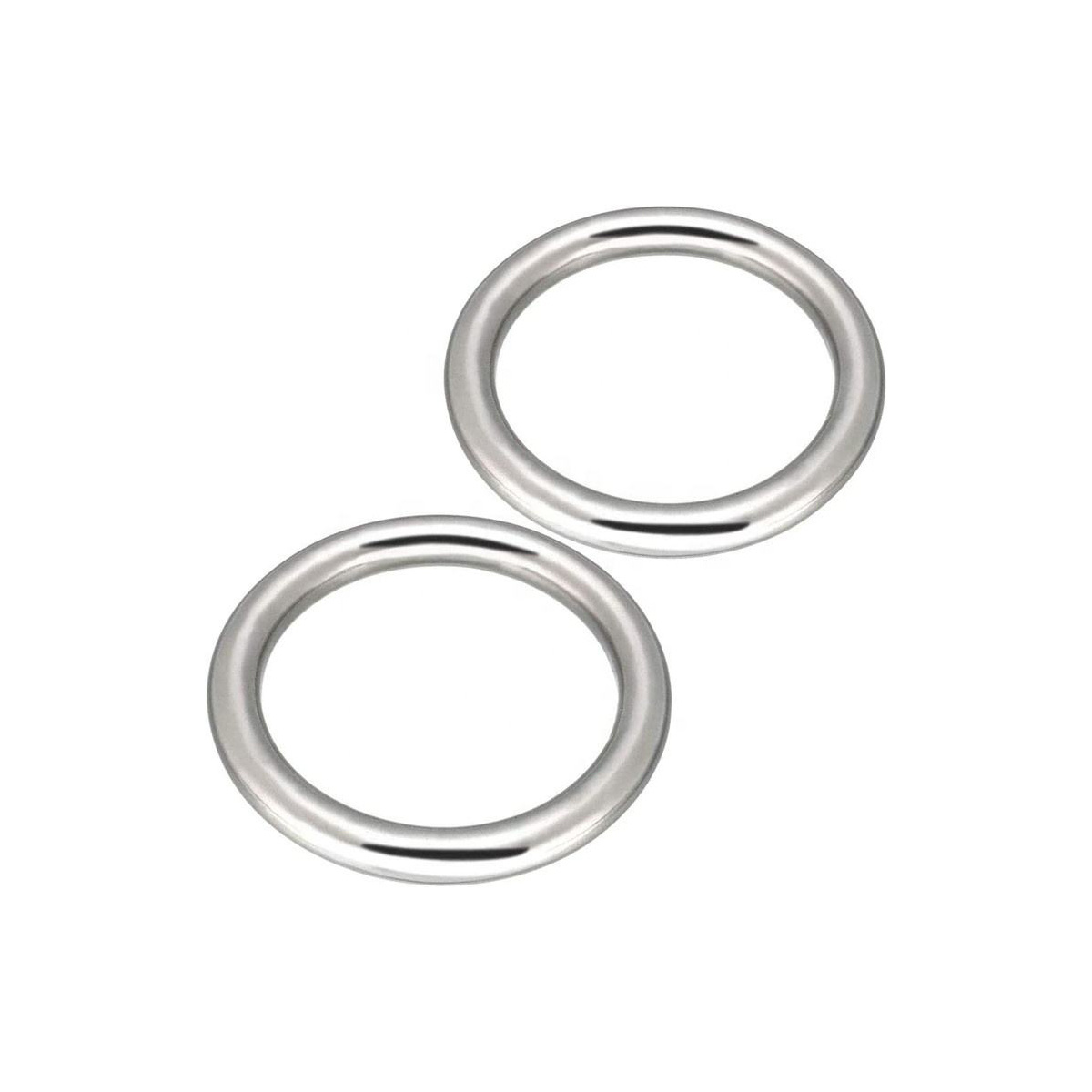 Custom Size 20mm 35mm Large Heavy Duty 304 316 Stainless Steel Seamless Welded Round Rings Marine Grade Oval Metal O Ring O-Ring