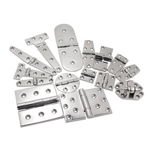 Heavy-Duty 304 Stainless Steel Boat Cabin Door Hinge Cast Hardware Casting Offset Mirror Polishing SS Marine Door Window Hinges