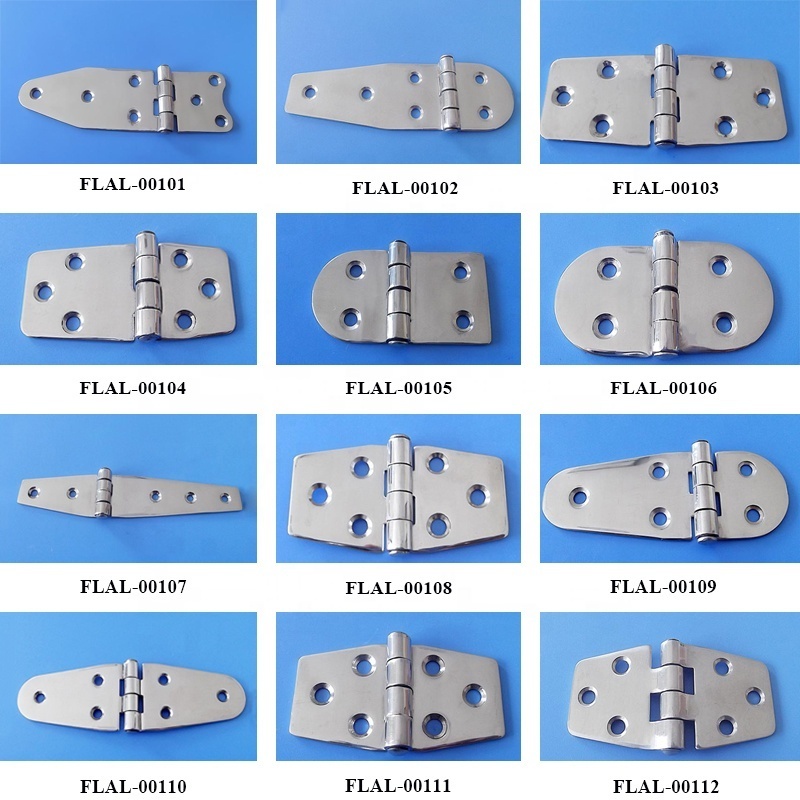 Heavy-Duty 304 Stainless Steel Boat Cabin Door Hinge Cast Hardware Casting Offset Mirror Polishing SS Marine Door Window Hinges