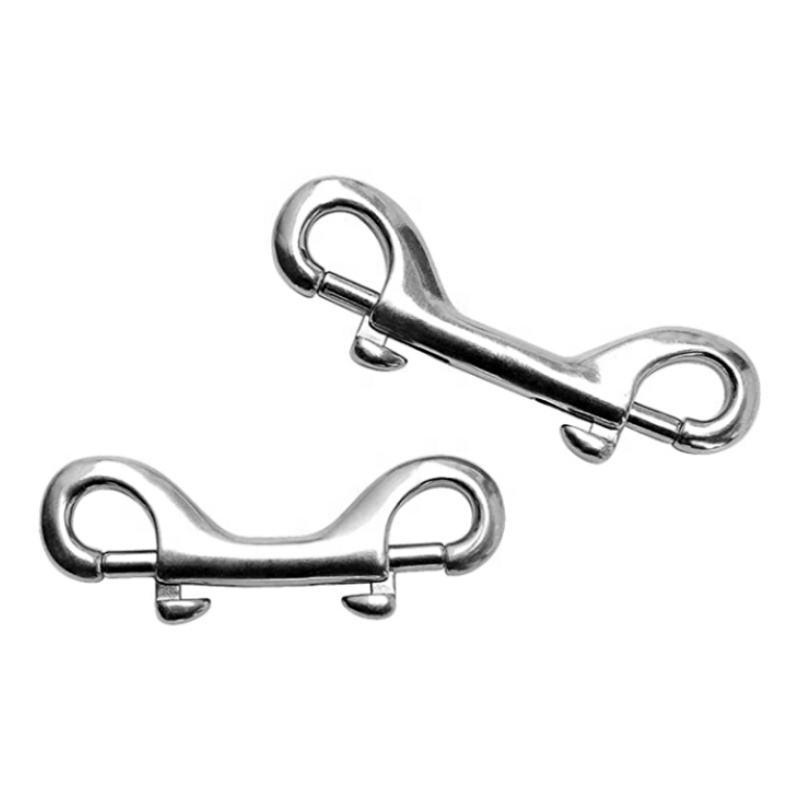 Wholesale Stainless Steel Double End Heavy Duty Trigger Snaps for Water Bucket Dog Leash Pet Hammock Double Ended Bolt Snap Hook