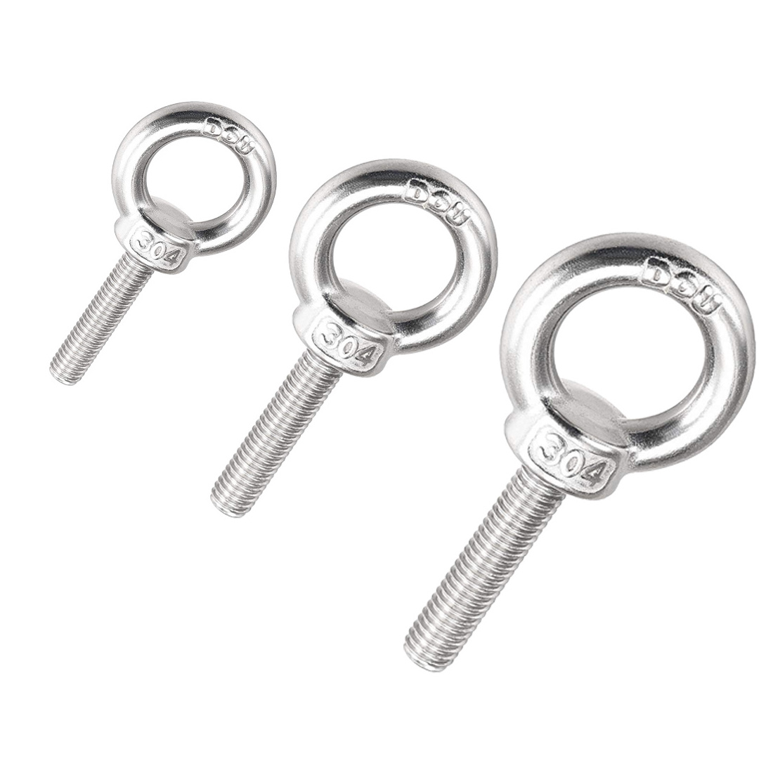 Custom  Fastener Manufacturer Direct Supply Stainless Steel A2 70 A4 80 DIN580 Triangle Ring Lifting Hook Eye Bolts