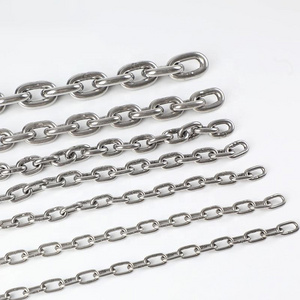 SS 304 316 Stainless Steel Twist Link Chain For Door Curtain Hanging Hammock Swing Dog Cat Fitness Marine Anchor Chain Link