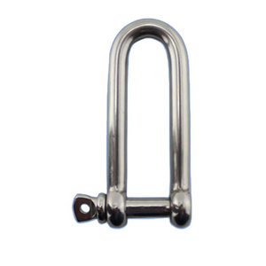 Manufacture Long D Lifting U Shackle Marine Anchor Rigging Hardware 316 Stainless Steel Long Style Dee Shackle with Screw Pin