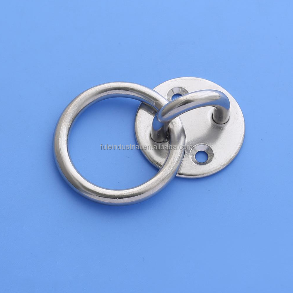 Wholesale Rigging Hardware 304/316 Stainless Steel Marine Grade Hardware Wall Mounted Ring M5 M6 M8 Round Pad Eye With Ring