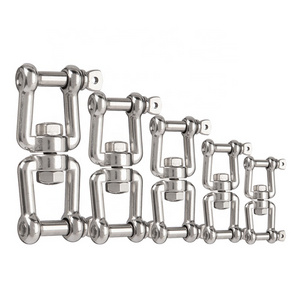 Marine Anchor Chain CC Swivel Joint Connector 304/316 Stainless Steel Quick Release Double Jaw To Jaw Swivel Ring Shackles