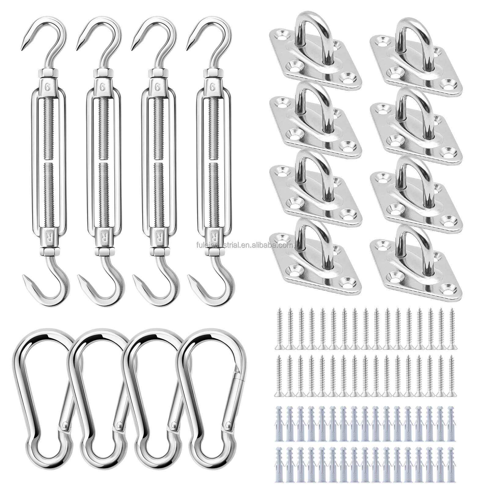 Garden Canopy Sail Outdoor T316 Stainless Steel Awning Attachment Sun Shade Sails Fixing Turnbuckle Wire Tensioner Kit