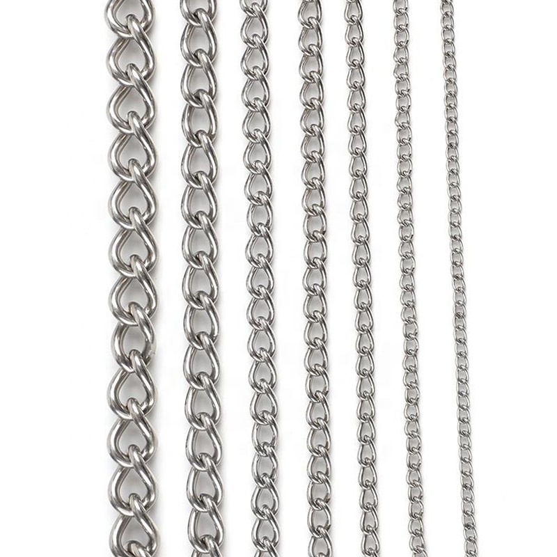 Heavy Duty Hanging Chair Metal Twist Link Chain SS 304 316 Stainless Steel Din Welded Twisted Short Link Rope Lifting Chains