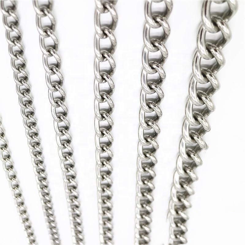 Heavy Duty Hanging Chair Metal Twist Link Chain SS 304 316 Stainless Steel Din Welded Twisted Short Link Rope Lifting Chains