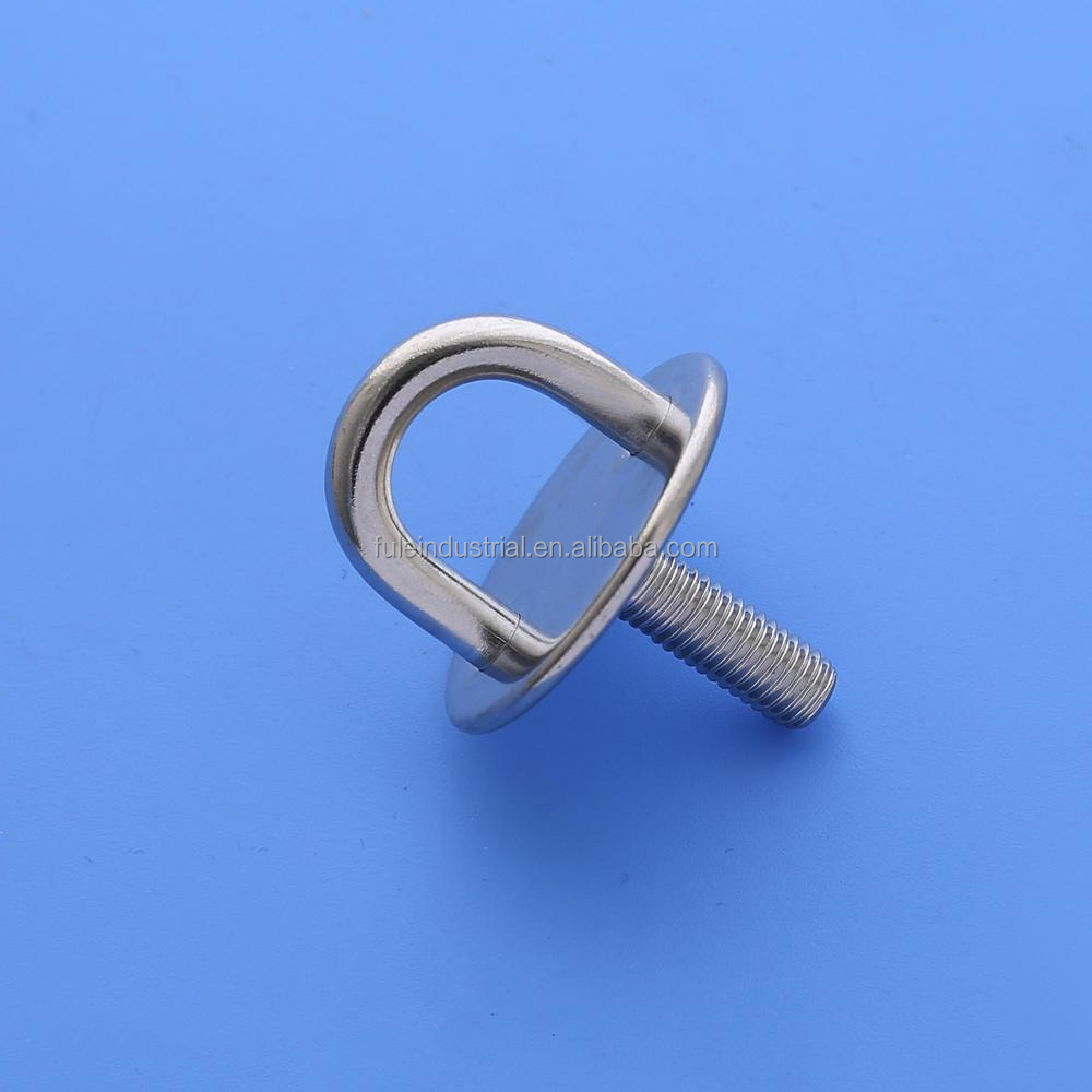 Factory Manufactured 304 Stainless Steel round Sail Shade Pad Eye Plate with Thread Stud Marine Hardware Boat Accessories