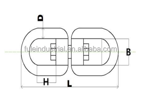 Heavy Industry Ss 304 Stainless Steel 316 Lifting Chain Hook Ring Connector Swivel Double Eye To Eye Swivel