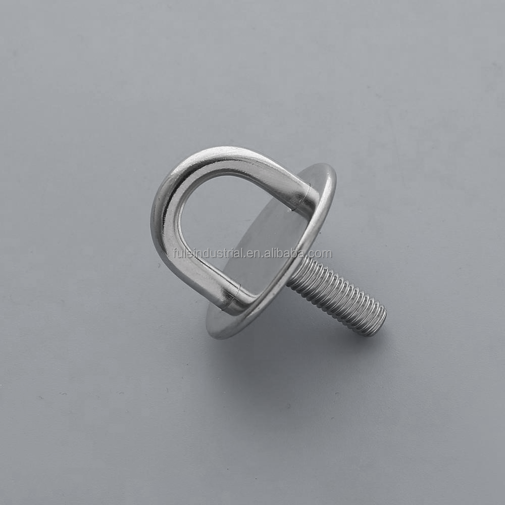 Factory Manufactured 304 Stainless Steel round Sail Shade Pad Eye Plate with Thread Stud Marine Hardware Boat Accessories